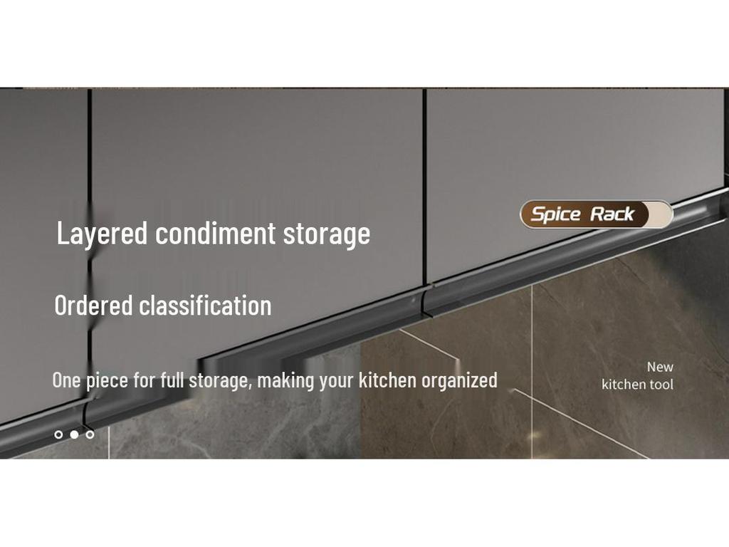 Πολυεπίπεδο Ράφι Αποθήκευσης Κουζίνας και Ράφι Μπαχαρικών από Ανοξείδωτο Ατσάλι