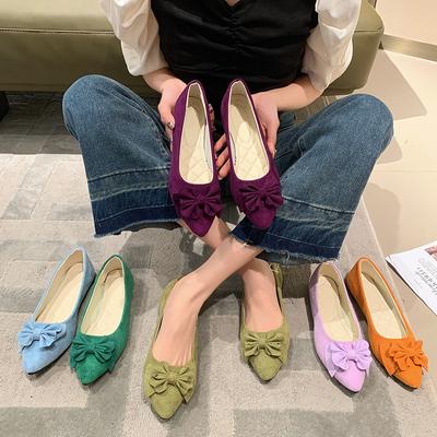 Damen Mädchen Einfarbig Große Größe Slip On Flache Flache Komfort Casual Einzelschuhe Mehrfarbig