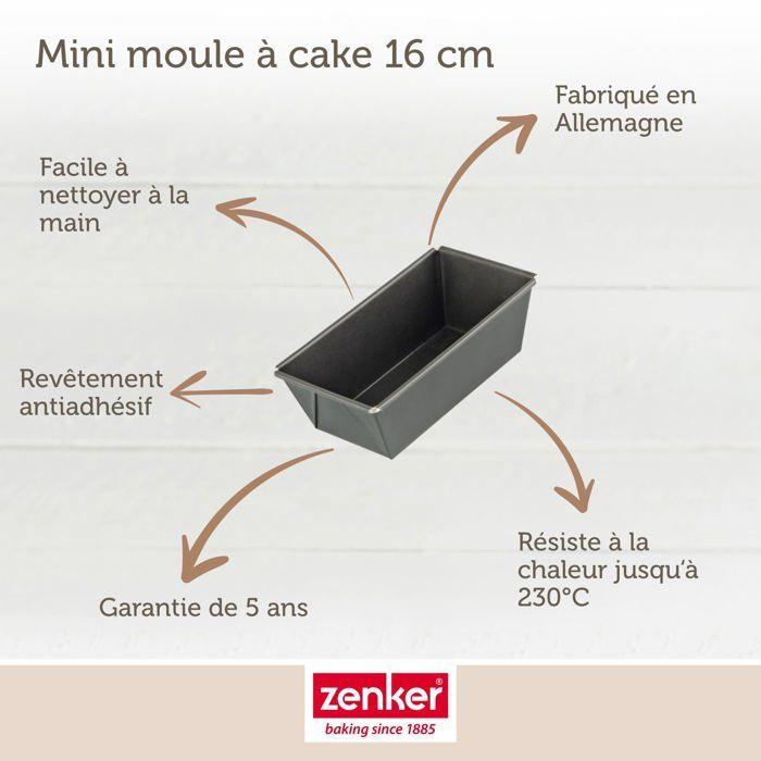Moule À Cake - Zenker - Mini 15 Cm - Acier Inoxydable - Revêtement Anti-adhérent - Noir