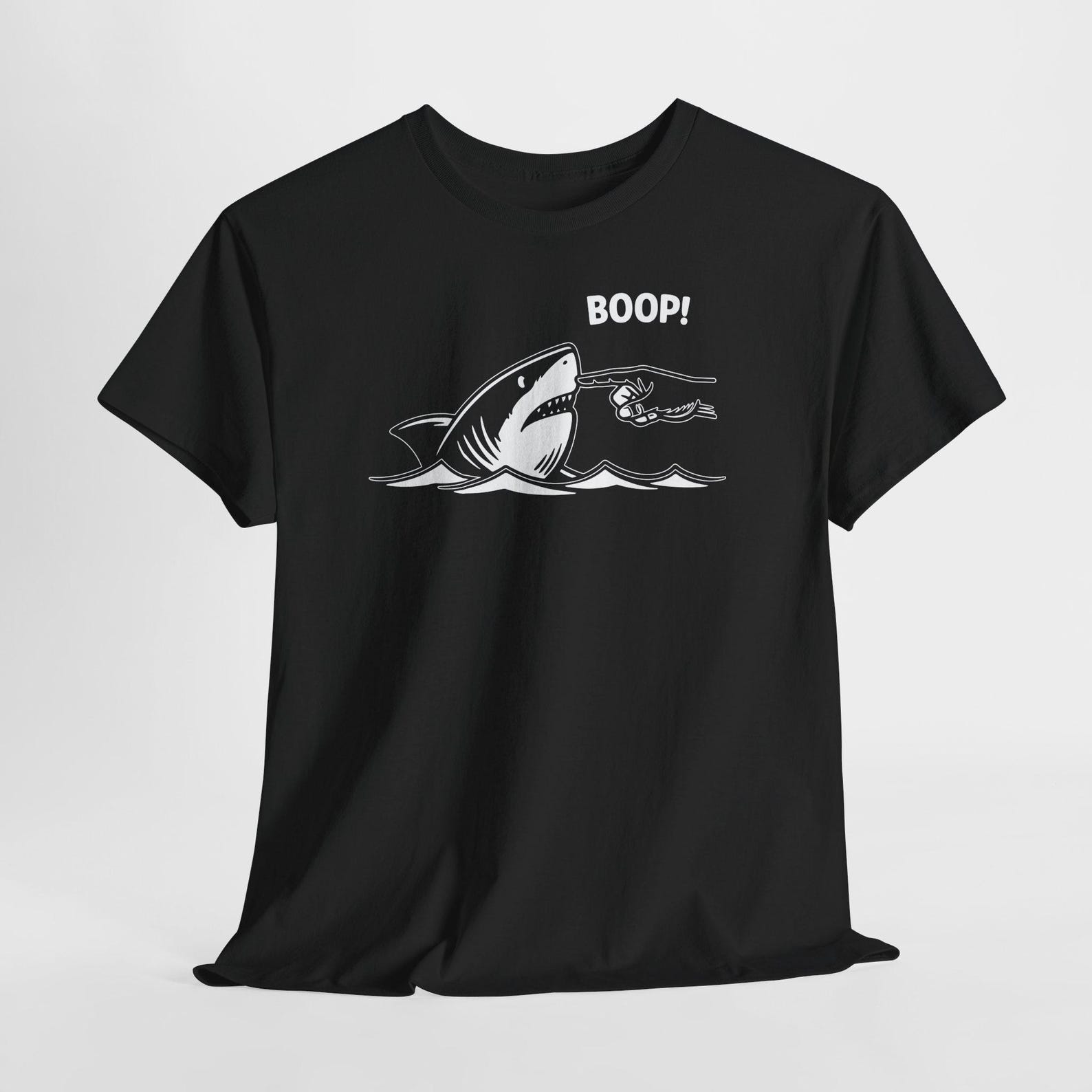 Funny Boop Shark Shirt, Cute Shark Nose Boop Meme Tee, Ocean Humor T-Shirt, Shark Lover Gift for Men Women Beach Summer Graphic Tee S