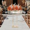 Elegant Crystal Flower Stand for Wedding Decor, Modern Floor & Countertop Display Stand Holds 17.6-22lbs, Versatile Centerpiece