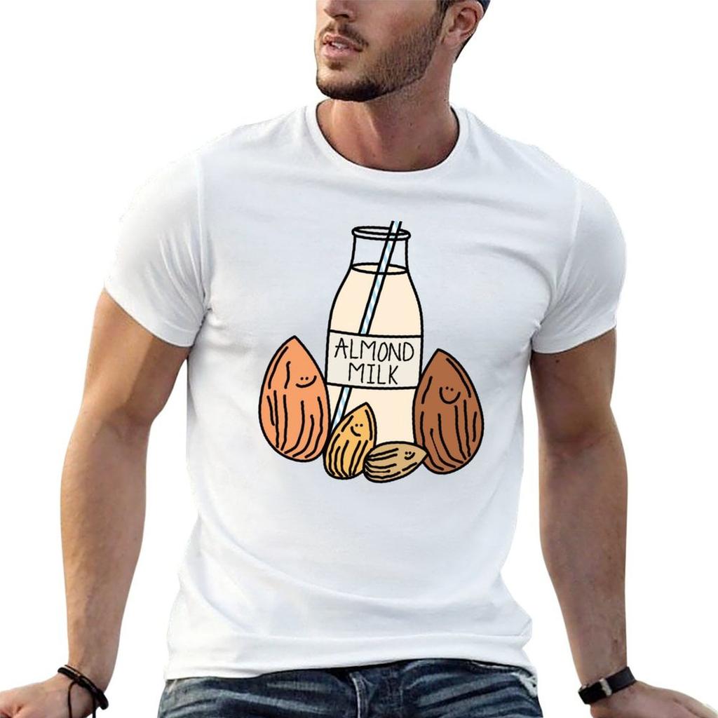 Almond Milk Bottle TShirt High Elasticity Sports Tee Shirt