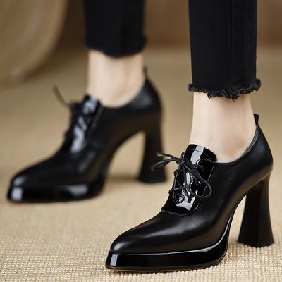 Women's Single Shoes High Quality Thick Sole Pointed  Strap Waterproof Platform Fashion All Comfortable Non-slip Breathable