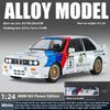 1/24 Scale BMW M3 E30 1988 Mpower Floral Version Alloy Diecast Painting Car Model Sound Light Private Collectibles Decorative Gifts
