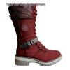 2025 Women's Retro Style Mid-Calf Riding Boots - Round Toe, Side Zipper, Autumn/Winter.