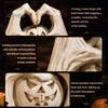 Personalized Dark Aesthetic Gift Gothic Skeleton Heart Hand Sculpture, Spooky Halloween Resin Abstract Pumpkin Statue, Creative Tricky Desktop