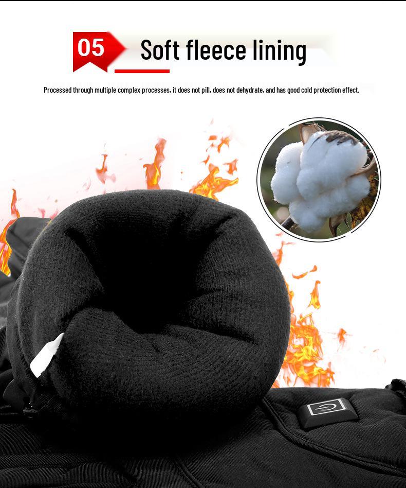 Electric Heated, Windproof, Waterproof Touchscreen Winter Gloves for Motorcycle Riding & Skiing