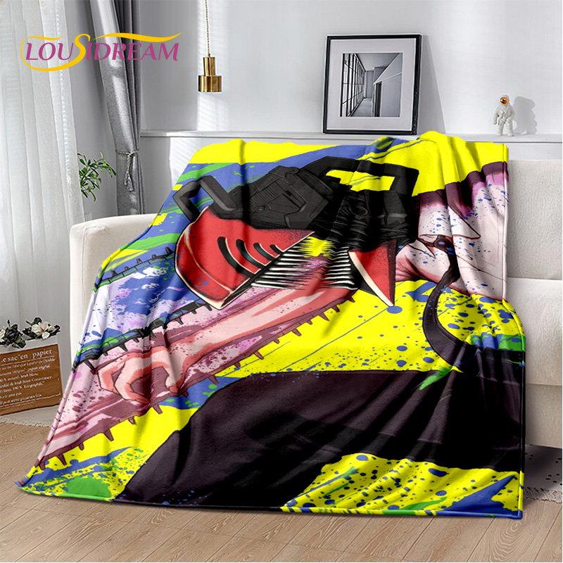Anime Chainsaw Man Denji Cartoon Soft Plush Blanket,Flannel Blanket Throw Blanket for Living Room Bedroom Bed Sofa Picnic Cover