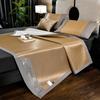 New High-end Ice Silk Antibacterial Bed Mat Two-piece Set Three-piece Folding Ice Rattan Mat Ice Silk Mat Pillowcase
