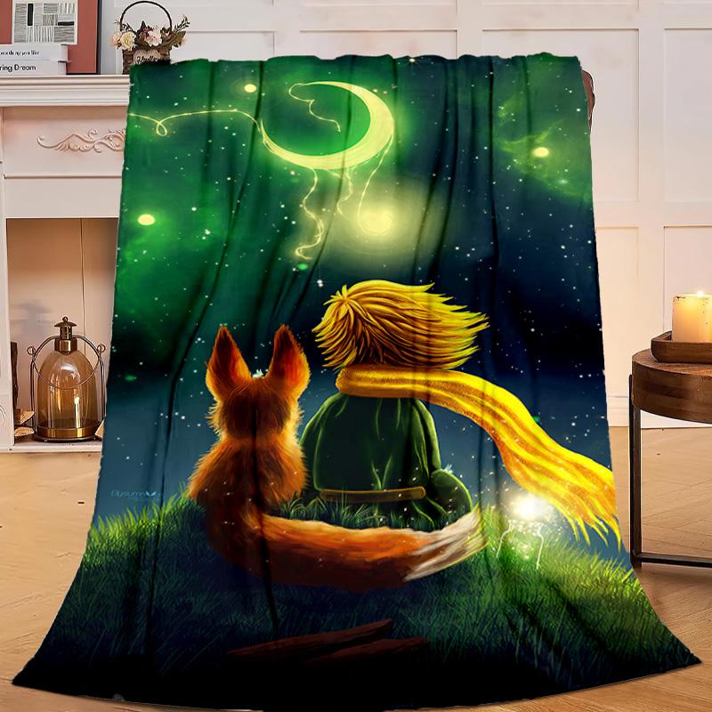 1PC prince In The Stars Flannel Blanket Gift, Suitable for Both Men And Women, Soft Ideal for Beds And Sofa, Birthday Or Christmas Gift
