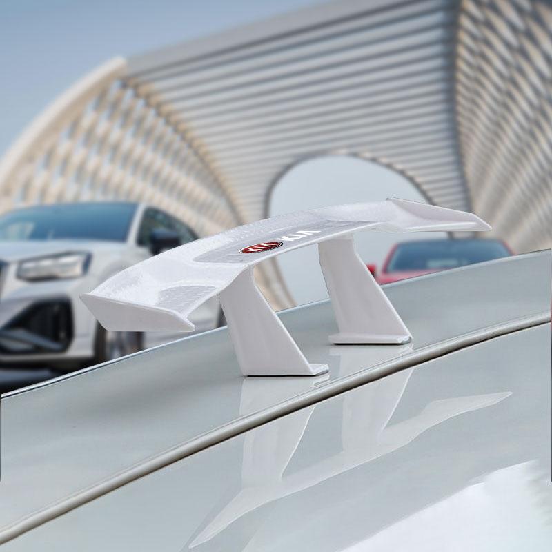 Carbon Fiber Look Car Mini Rear Spoiler Mini Wing Small Model Decoration For KIA Cerato Sportage R K2 K3 K5 RIO 3 4 Sorento Picanto