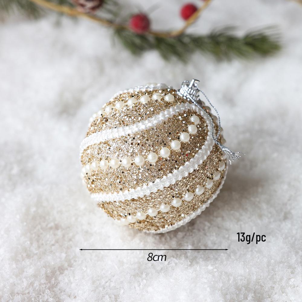Painted Foam Christmas Tree Hanging Ball Decoration