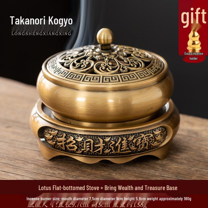 Antique Bronze Incense Burner for Indoor Use - Three-Legged Chinese Zen Aloeswood & Sandalwood Burner for Tea Ceremony & Aromatherapy.