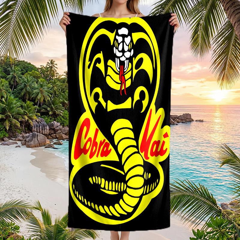 Cobra Kai Fashion Beach Towel: Ideal for Summer Adventures Soft, absorbent and quick drying suitable for swimming and bathing