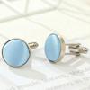 Novelty Solid Color Stylish Wedding Plain Shirt Cuff Links Mens Cufflinks Apparel Clothes Buttons