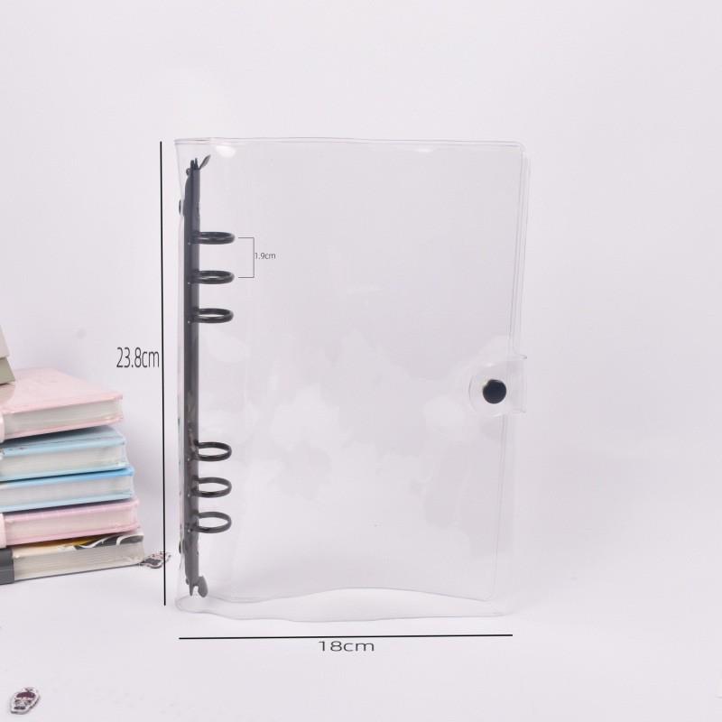 Transparent PVC A5 Planner Cover with Refillable Binder & Zipper Bag