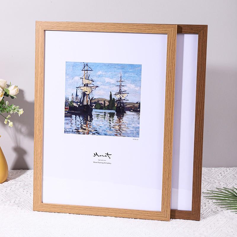 Modern Minimalist Wooden Picture Frame Wall Mount Tabletop Photo Display Multi Size