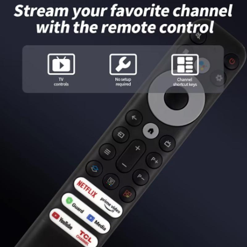 Telecomando di ricambio TCL RC902V per TV Smart TCL Android TV Mini-LED QLED 4K UHD con Netflix, Prime Video, YouTube, Guard