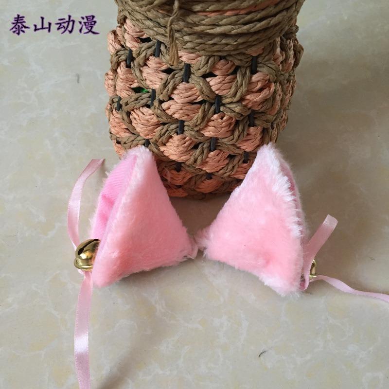 A handmade cute cat olita pair clip headdress lo girl beast bangs ear clip cat