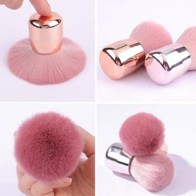1 STK Professionelle Neglekunst Svampebørste Rund Maling Gel Støvrensning Make-up Børste Manicure Tilbehør Udstyr Værktøjer