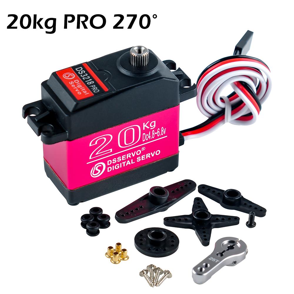 DS3218 PRO Waterproof Servo 20KG 180 270 Degree High Speed servo Metal Gear Digital Servo RC Servo for 1/8 1/10 Scale RC Cars