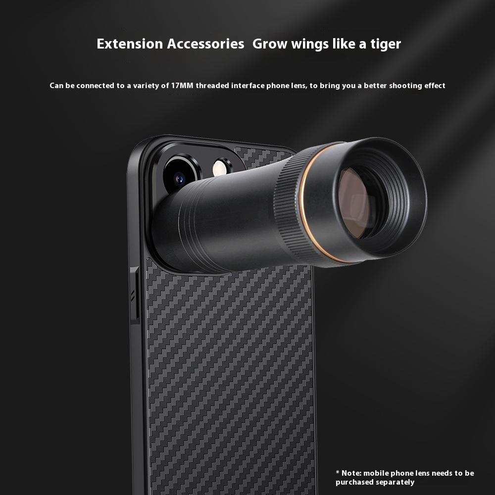 For iPhone 15 Pro Max Case PC+TPU+Aluminium Alloy Phone Cover with 17mm Lens Backplate