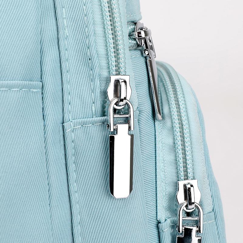 Women's Multifunctional Nylon Backpack Solid Color Shoulder Bag Crossbody Bag Commuter Handbag