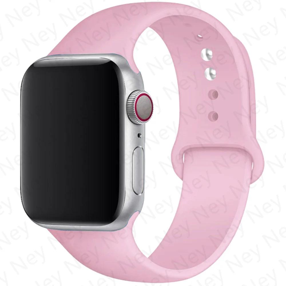 Silikonový řemínek pro Apple Watch 44mm 40mm 49mm 45mm 41mm 38mm 42mm Correa Belt Bracelet pro Apple Watch Series 9 8 7 6 5 3 SE Ultra 2