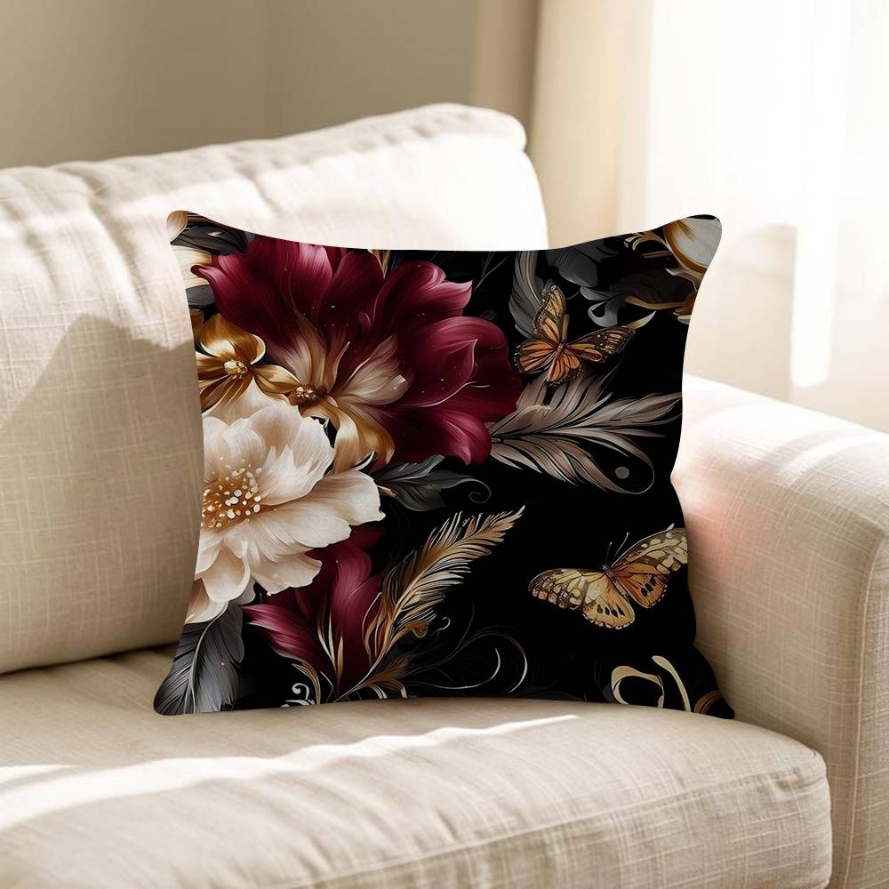 Vintage Blumen Kunst Blume Kissen Geschenk Heim Büro Dekoration Kissen Schlafzimmer Sofa Auto Kissenbezug Kissenhülle