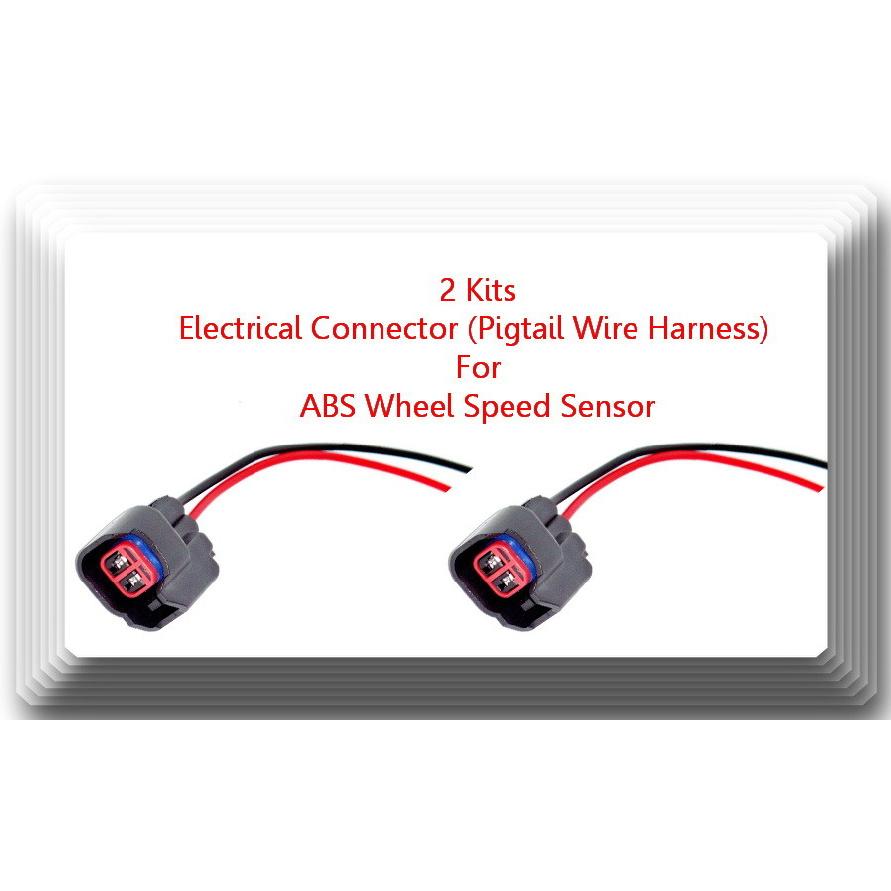 2 Electrical Connector of ABS Wheel Speed Sensor ALS2686 Front Left & Right