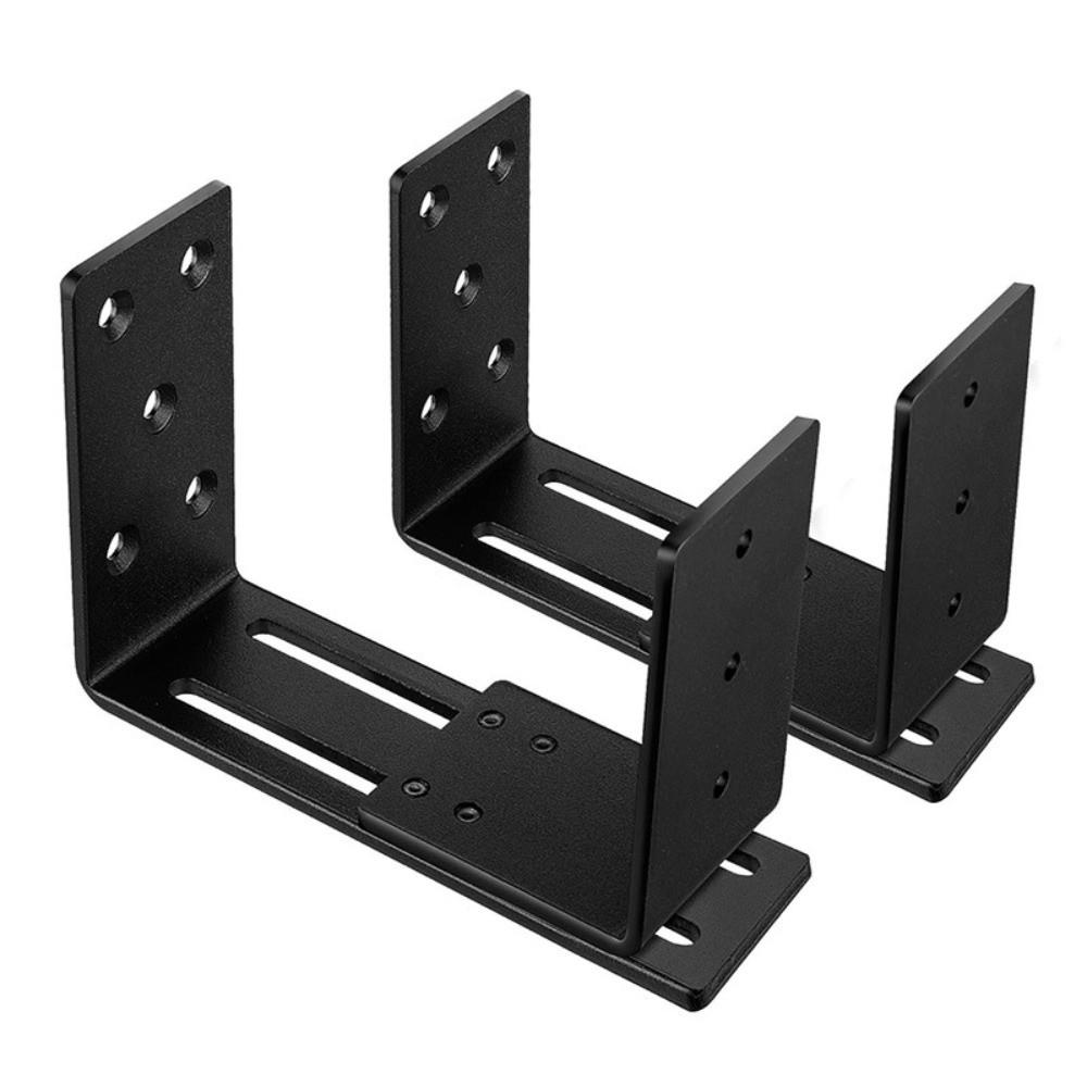 

Carbon Steel Drop Open Bar Holder U Shape Heavy Duty Adjustable Door Barricade Brackets Reinforced Rust Resistant 8 inch чорний