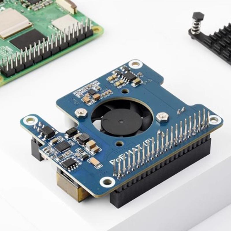 Power Over Ethernet (Poe) Expansion Board Suitable For RPI5, Supporting IEEE802.3af/At Networking Standard Power Module