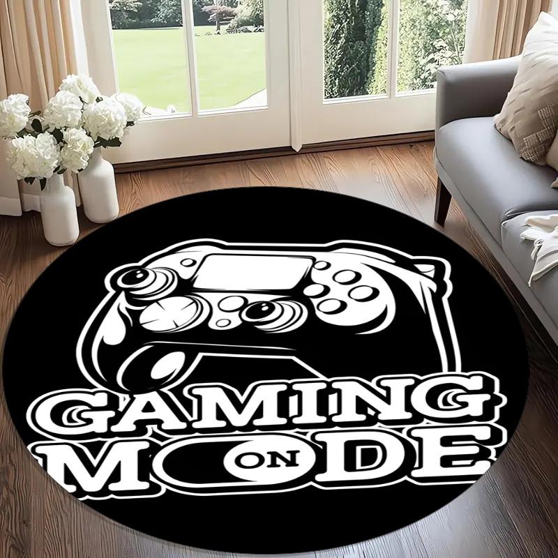 Game Controller Printed Round Rug Carpet Chair Rug Area Rug Entryway Doormats,for Office Chair Living Room Bedroom Kitchen Room.