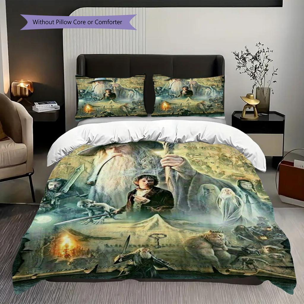 Lord Rings Fellowship Adventure Bedding 1 Duvet Cover 2 Pillowcase Without Core Soft And Comfortable Duvet Cover And Pillowcase
