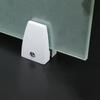 2PCS No Hole Connector Desktop Station Baffle Aluminum Alloy Glass Clamp Support Bracket Vertical Screen Clip Furniture Supplies