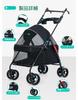 JINETES Pet Cart for 4 Dog for Dogs and Easy To Compact Front Wheels Rotate Rear Wheel Load Capacity Convenient for Going Out Dogs, Wheels, Cart,