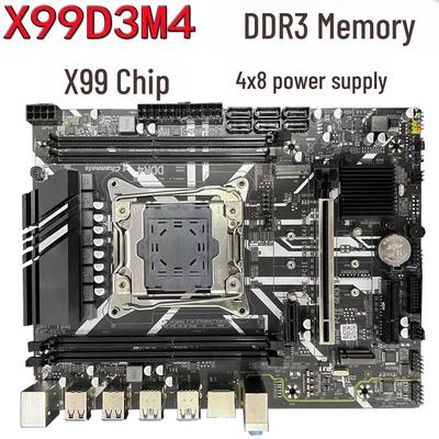X99D3M4 LGA2011-3 Mainboard: Unterstützt DDR3 Quad-Channel-Speicher, Kompatibel mit E5-2678 V3.