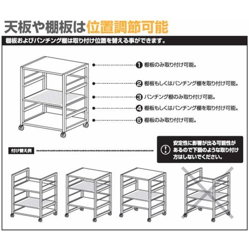 YAMAZEN NNGS-3R(WN/IV) Wood/Walnut Side Wagon, 53 X 40 X 63 Cm, with Casters, 30 Kg Weight Capacity