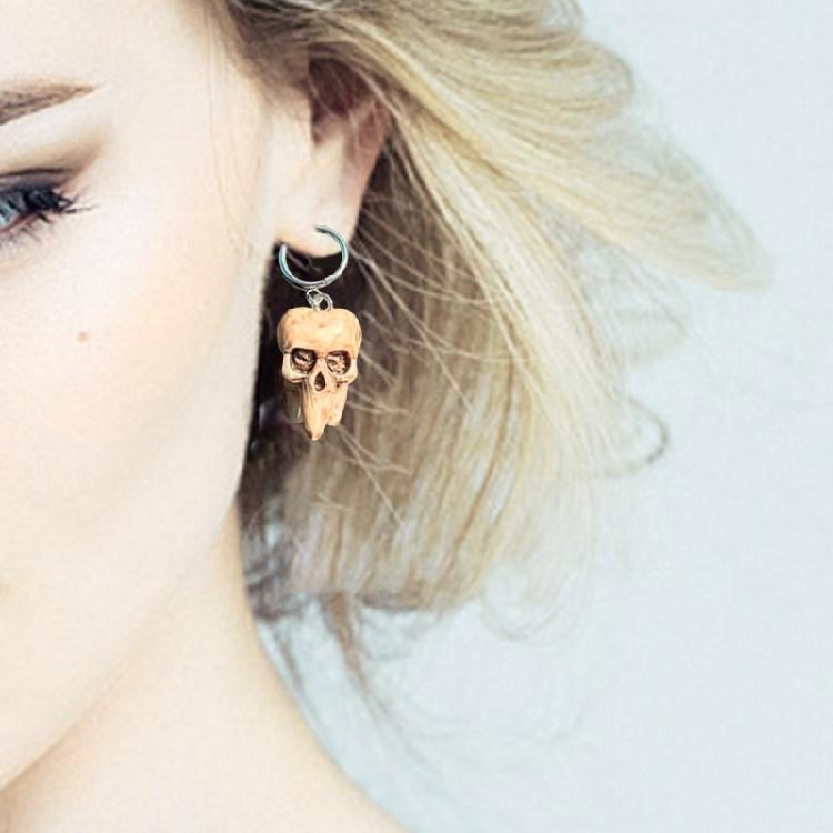 Stili Punk Teschio Dente Lega Robusta Resina Orecchini Gothics Fatti a Mano Gioielli Moda Donna Accessorio per Uso Quotidiano