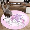 Unicorn Chair Mat - Round Carpet for Home Decor, Office Use, Living Room