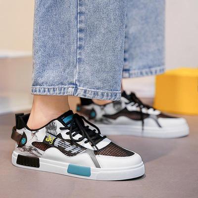 Herren Weiße Sportschuhe Freizeitschuhe Streetstyle Sommer Laufschuhe Schuhe für Studenten Übergröße