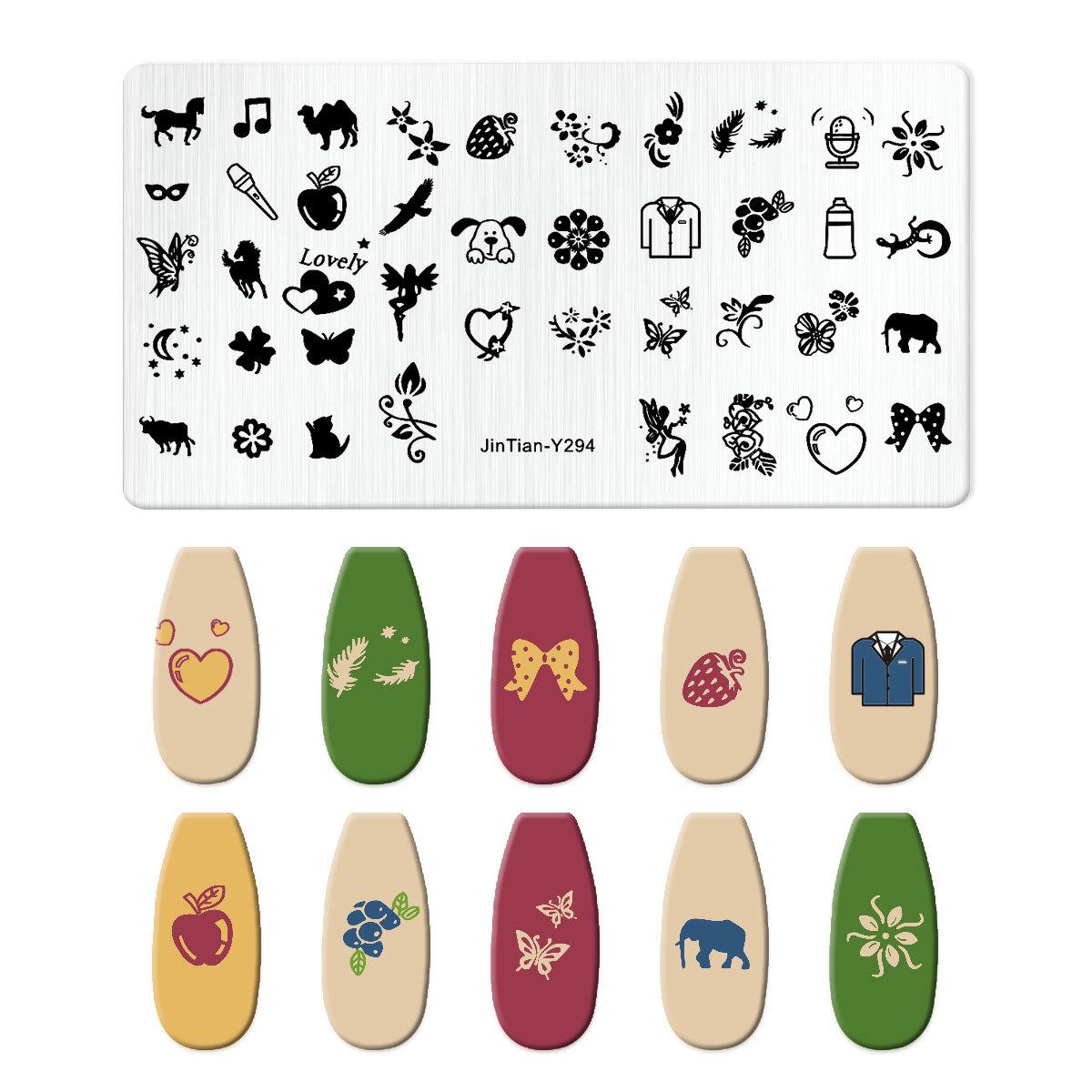 

Шаблон для печати на ногтях - Стальная пластина с рисунком рождественской елки и бабочек