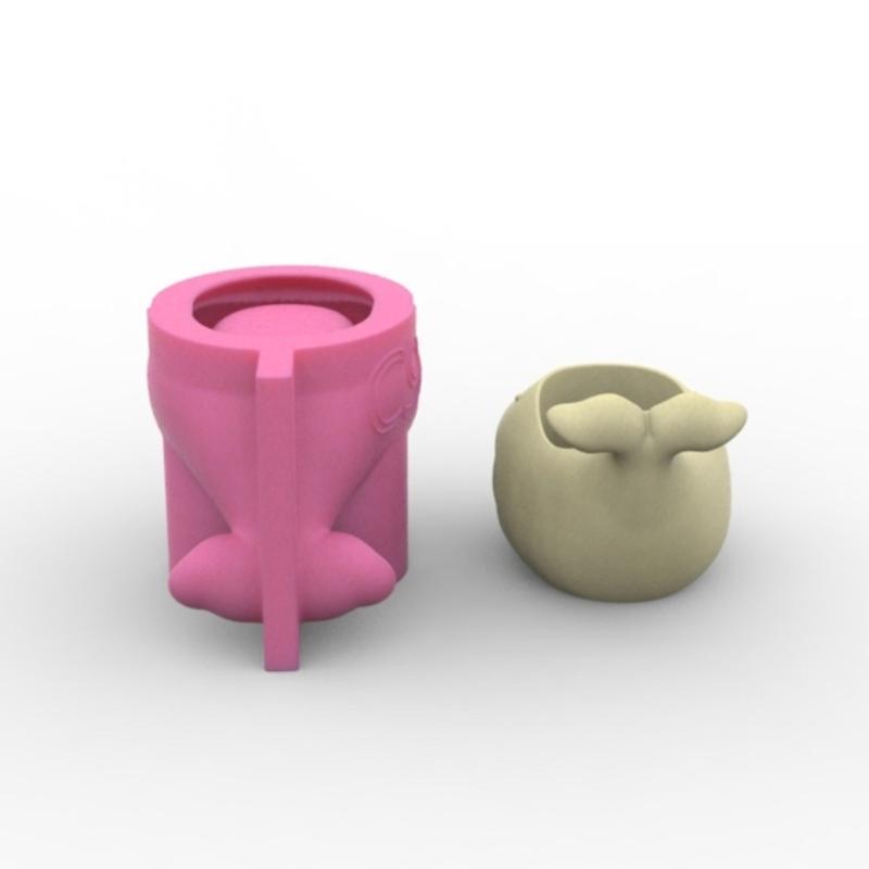 Handcraft Whale Shaped Silicone Mold for Unique Plant Pots Sturdy Cement Plaster Casting Tool Home Decoration