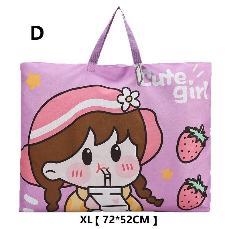 Large Capacity Waterproof Oxford Cloth Cartoon Kids Quilt Storage Bag For Clothes Quilts