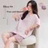 LangSha Women's Pajamas, Summer Soft Breathable Simple Printed Loose Loungewear, Suitable for Outdoor Wear, New Style 2026 Set