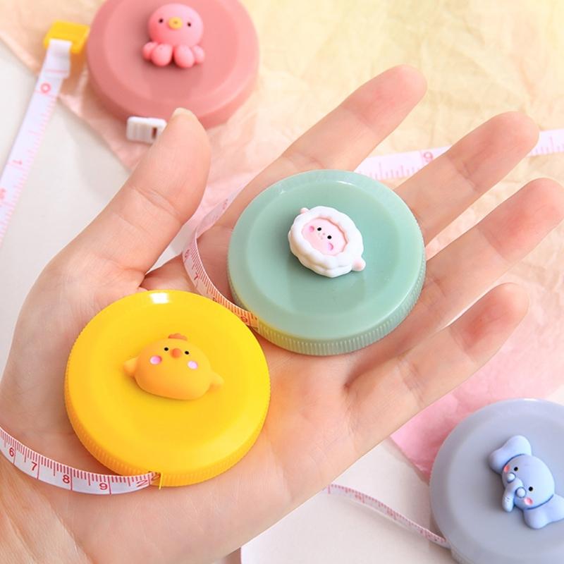 Children Retractable Cartoon Tape Measure 60-Inch 1.5Meter Mini Soft Cute Tape Measure for Tailor Sewing Craft Cloth