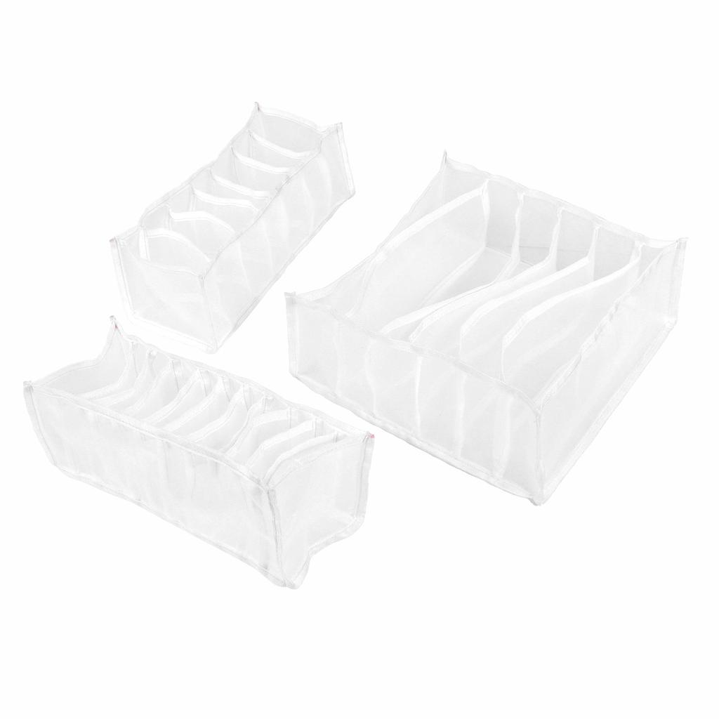 3PcsCelsiusSet Foldable Underwear Storage Box with Compartments Socks Bra Drawers Divider