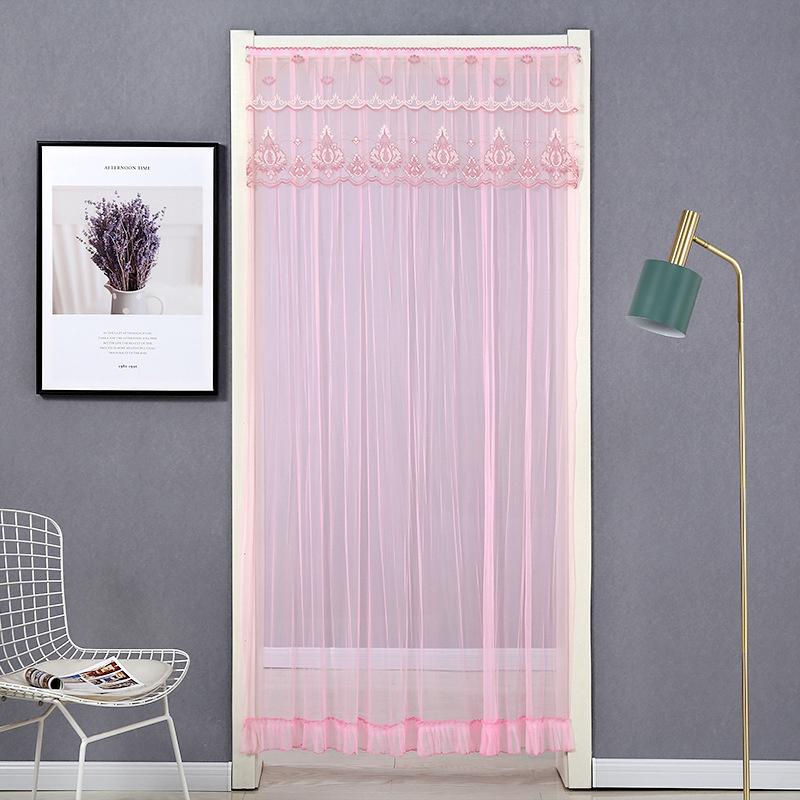 Rural Door Curtain Household Lace Anti-mosquito and Fly Bedroom Double-layer Screen Curtain No punch-free partition