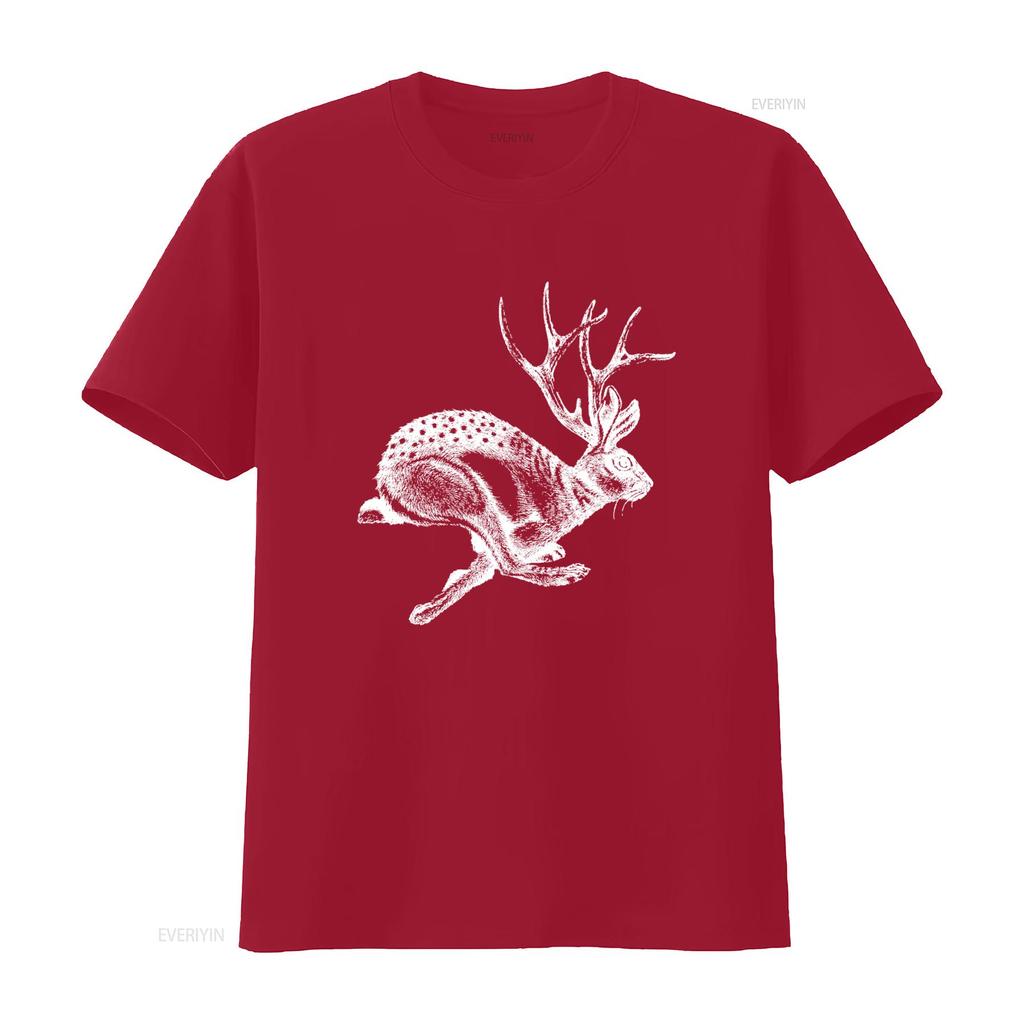 Unique Jackalope Design T Shirt Jackrabbit Antelope Horns Perfect for Cryptids Cryptozoology Enthusiasts vintage Washed graphic