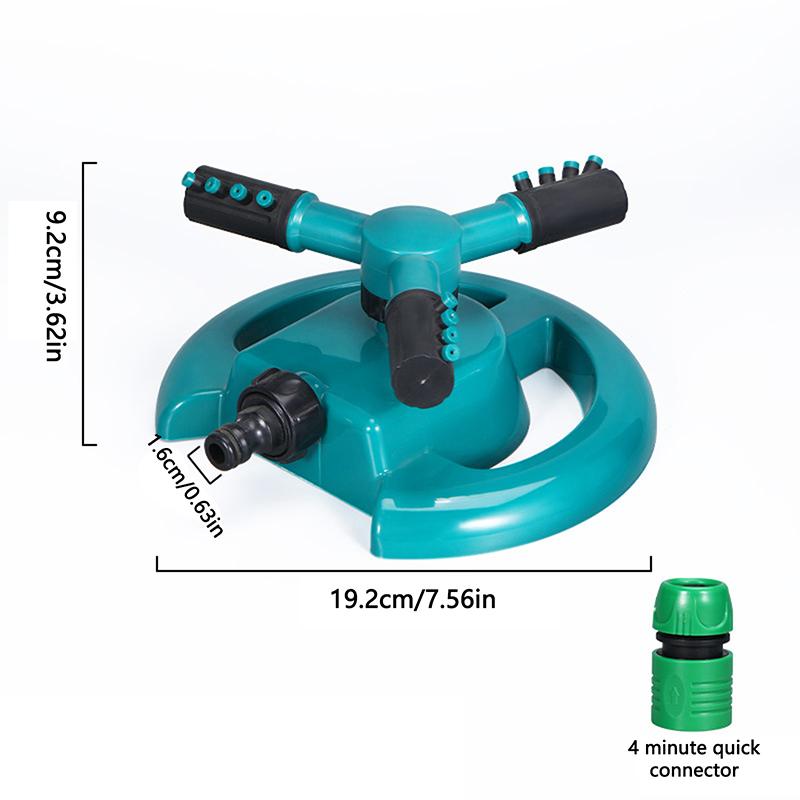 Three-prong 360 Degree Automatic Rotating Water Spray Sprinkler Nozzle Lawn Garden Watering Irrigation Supplies